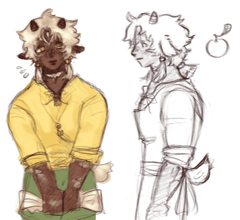 EX: SKETCH/FLAT COLOR (B&B MAIN) SOFT PENCIL ART: flat color bust-up ($40) + sketch bust-up ($20) = $60 USD